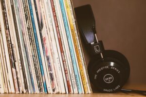 Vinyl records and headphones, both things you may buy on Record Store Day in Orlando.